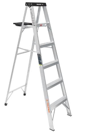 Truper EST-35, Escalera de tijera tipo III, 5 escalones, con bandeja