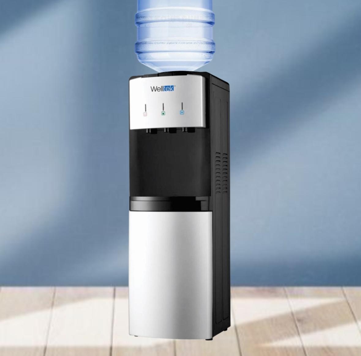 Welltek | Dispensador Agua Fría Y Caliente carga superior garrafón hasta 20 Litros 