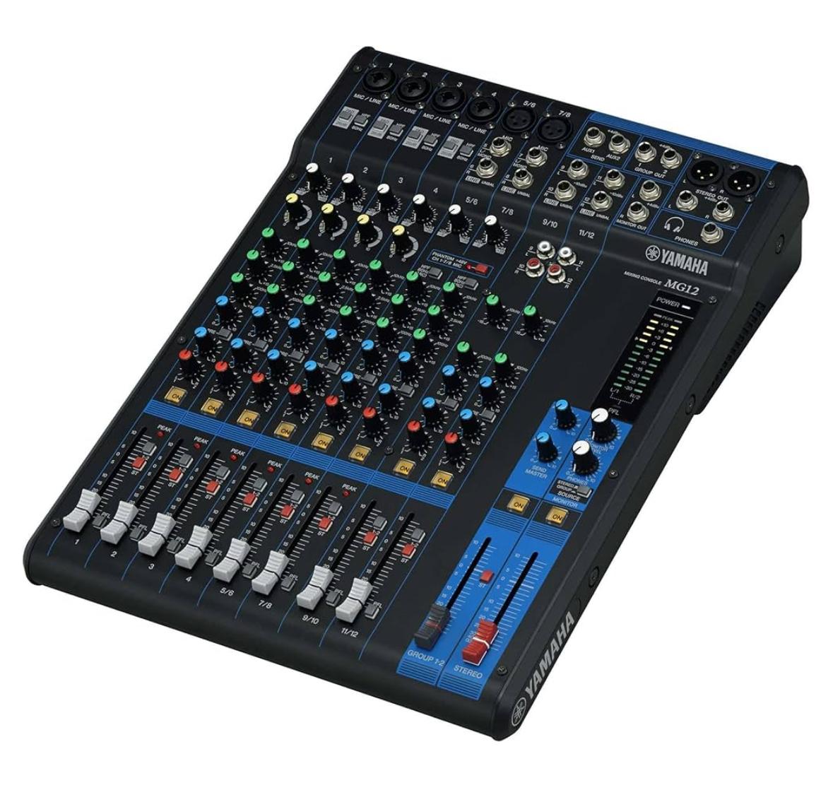 Yamaha MG12 12channels - Mezclador para DJ (12 Canales, 24 bit)